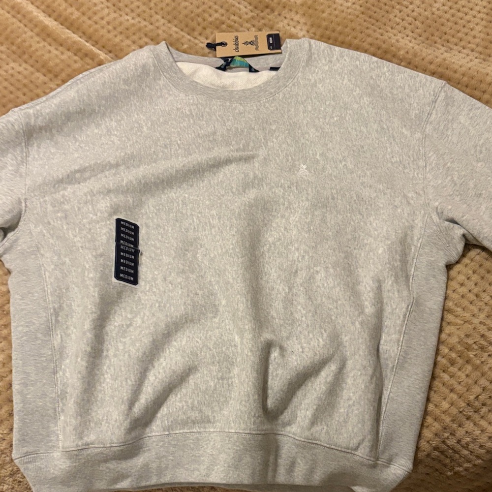 chubbies Light Gray Crewneck Sweatshirt